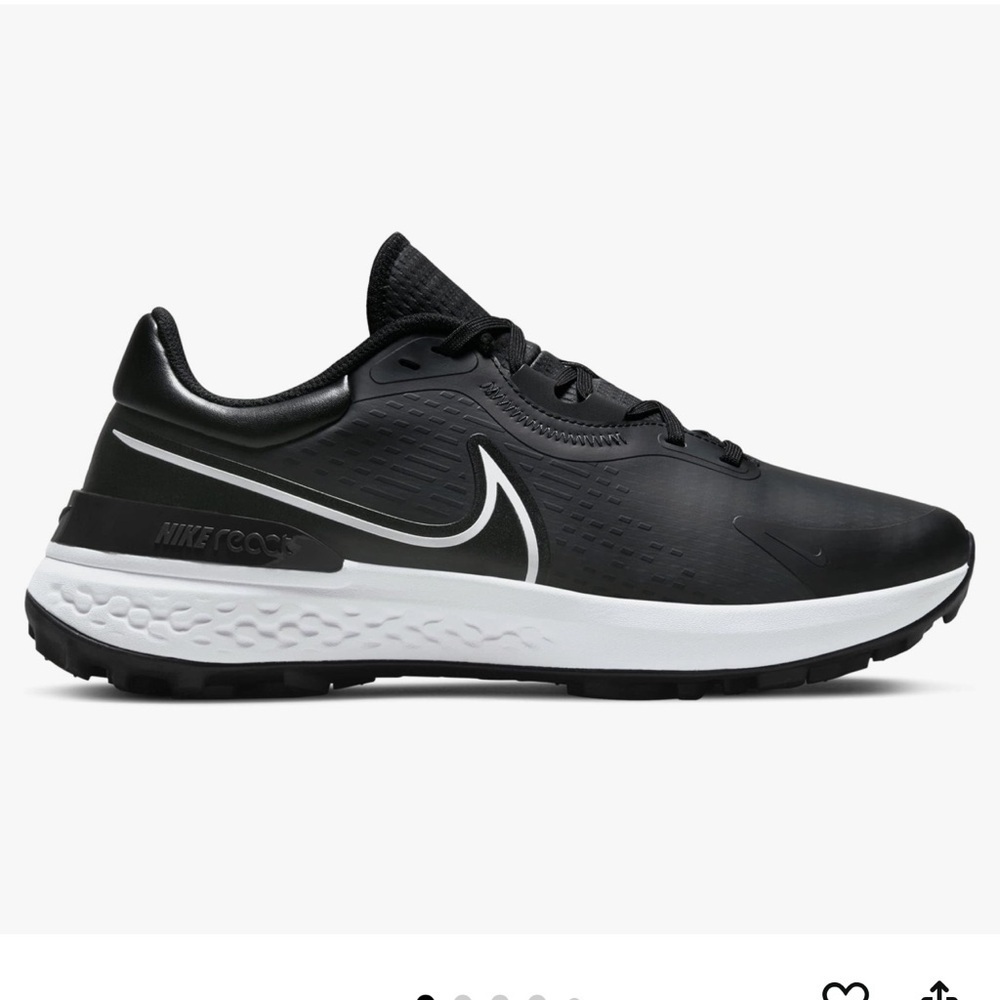 NIKE Infinity Pro 2 Men's Golf Shoes DJ5593-015  Black and White Lace Up Size 14